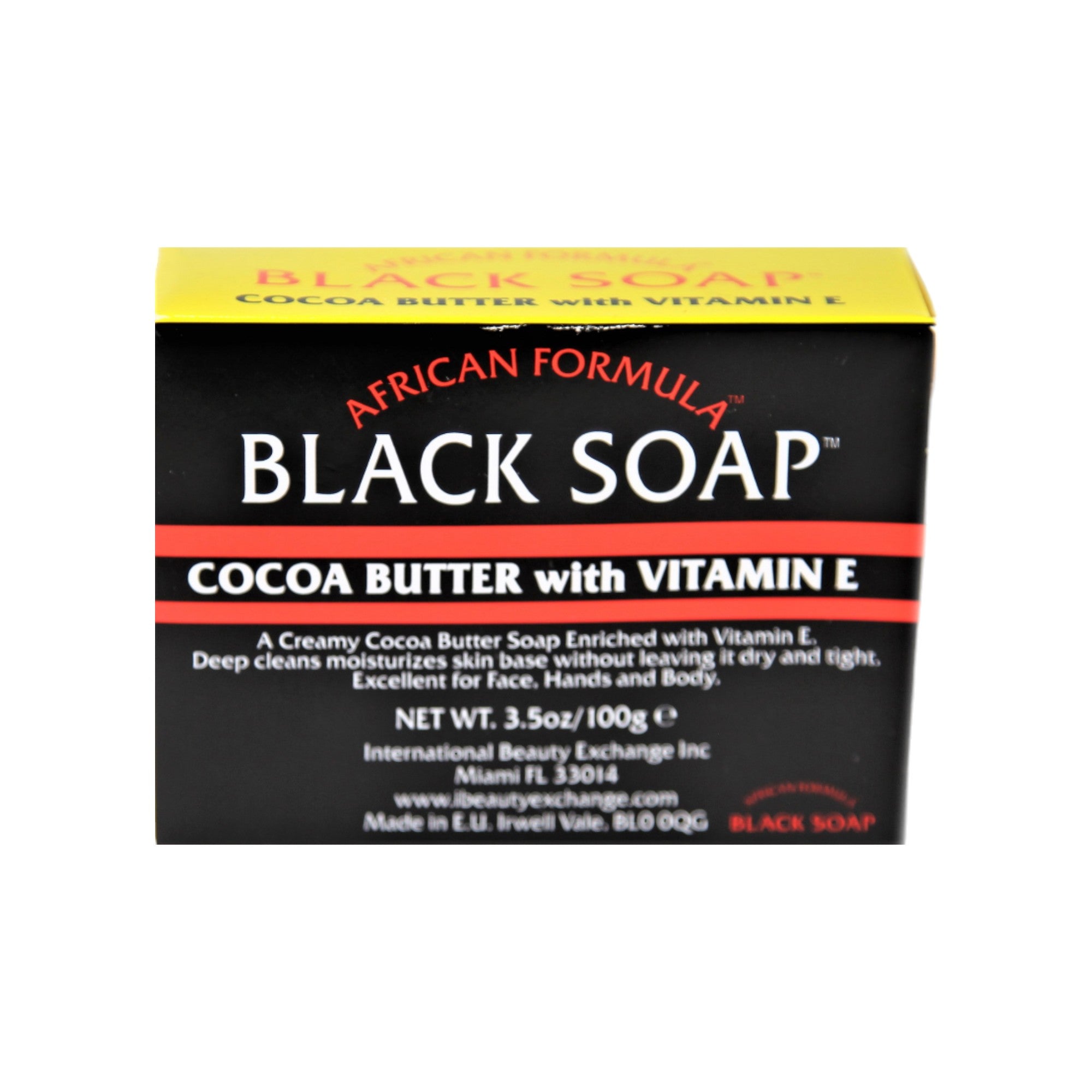 AFRICAN FORMULA BLACK SOAP WITH COCOA BUTTER 3.5 OZ