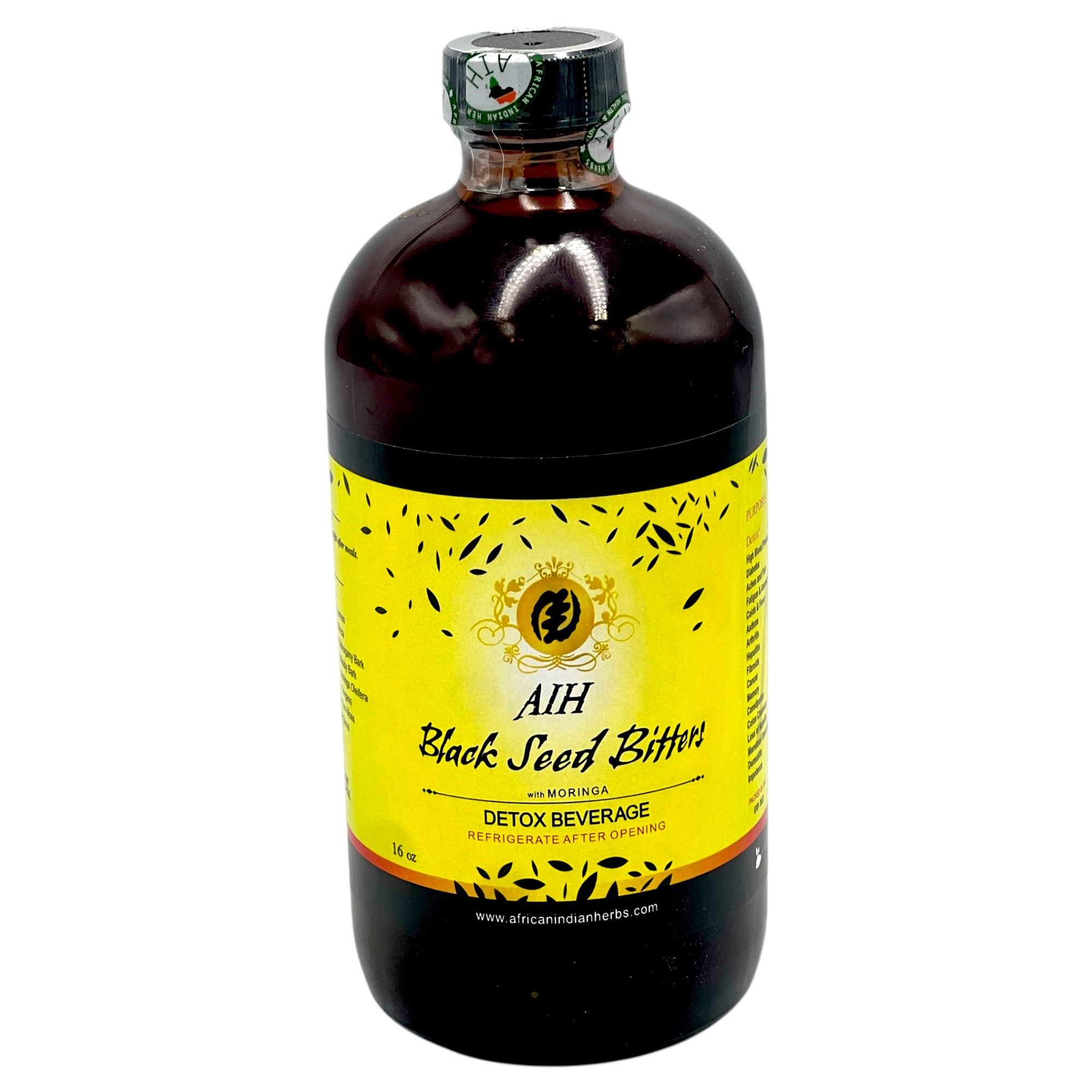 AIH Black Seed Bitters Detox Beverage 16 Oz.