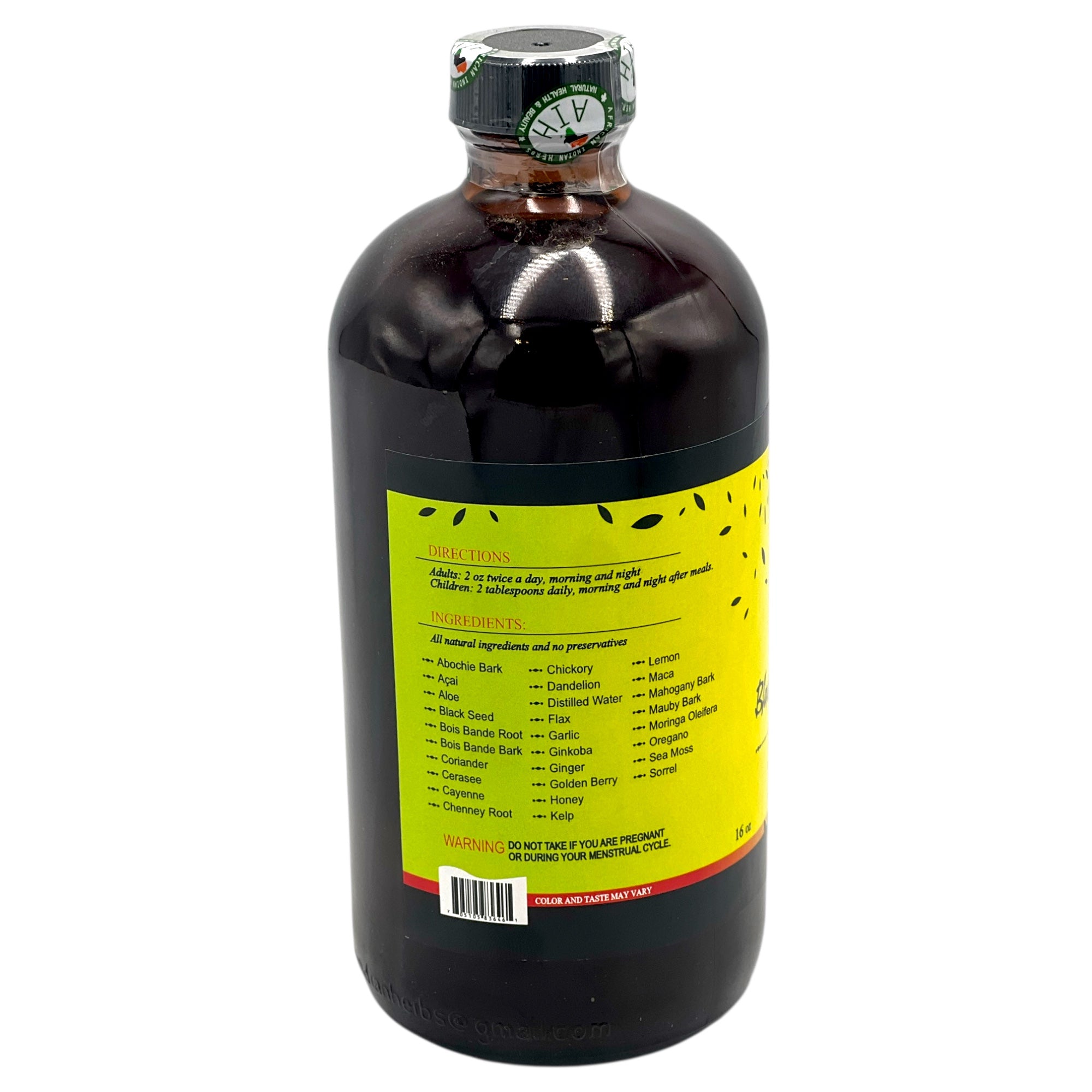 AIH Black Seed Bitters Detox Beverage 16 Oz.