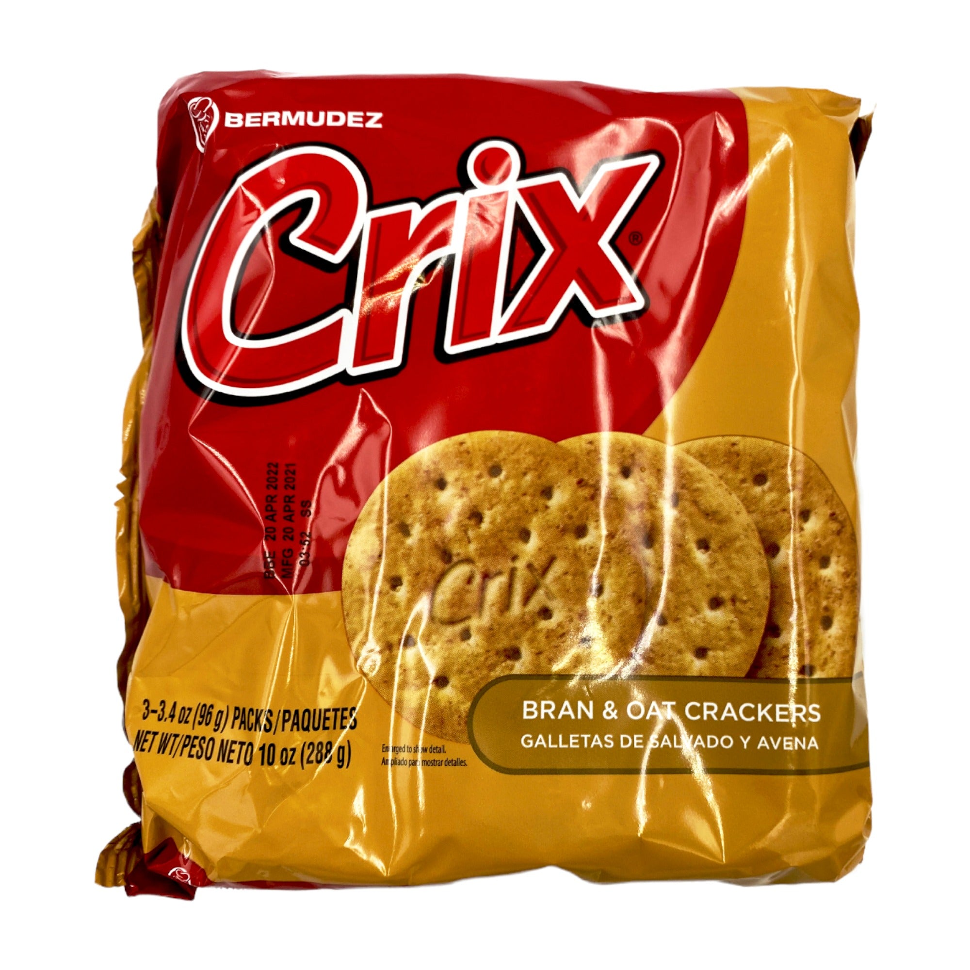 BERMUDEZ CRIX BRAN & OATS CRACKERS 10 OZ