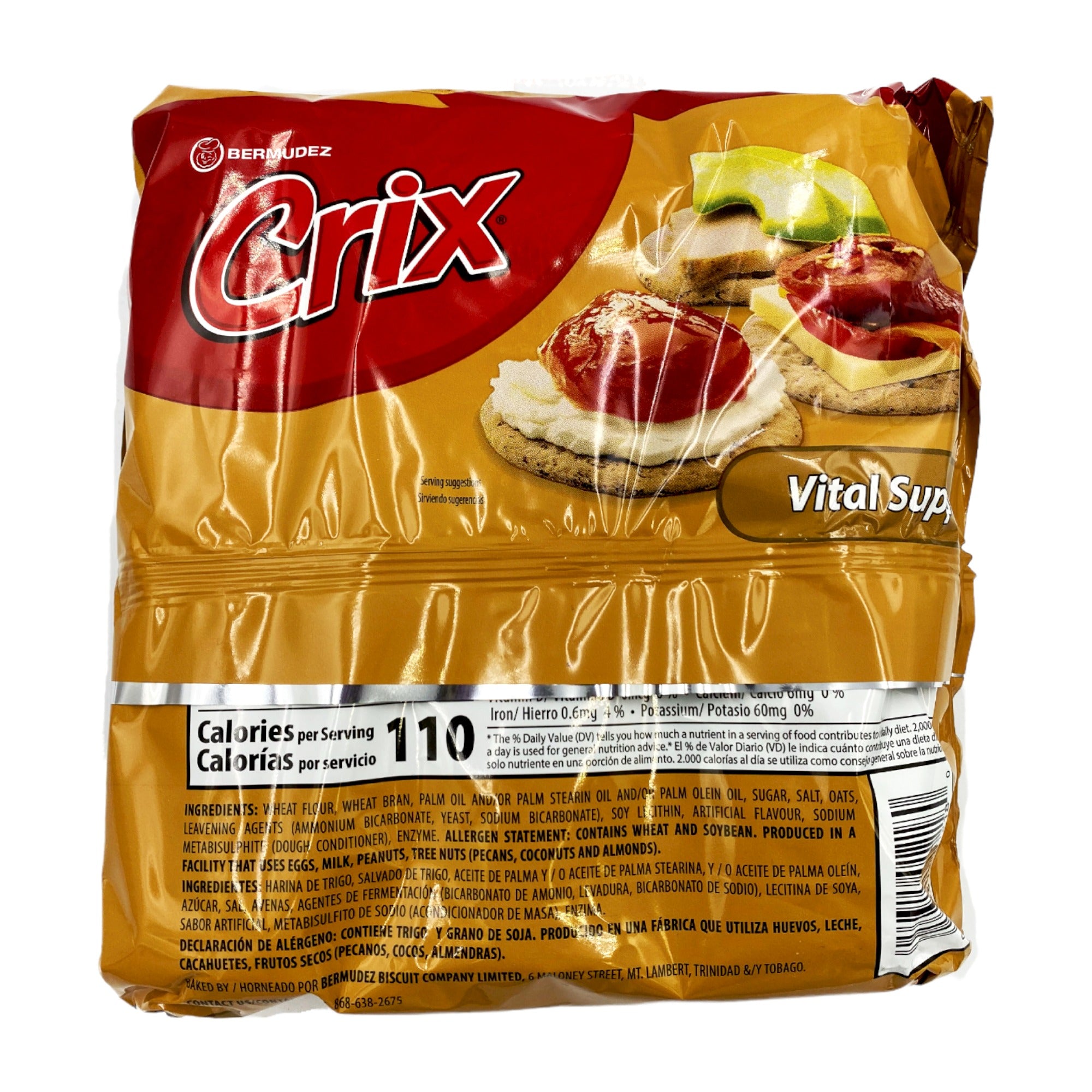 BERMUDEZ CRIX BRAN & OATS CRACKERS 10 OZ