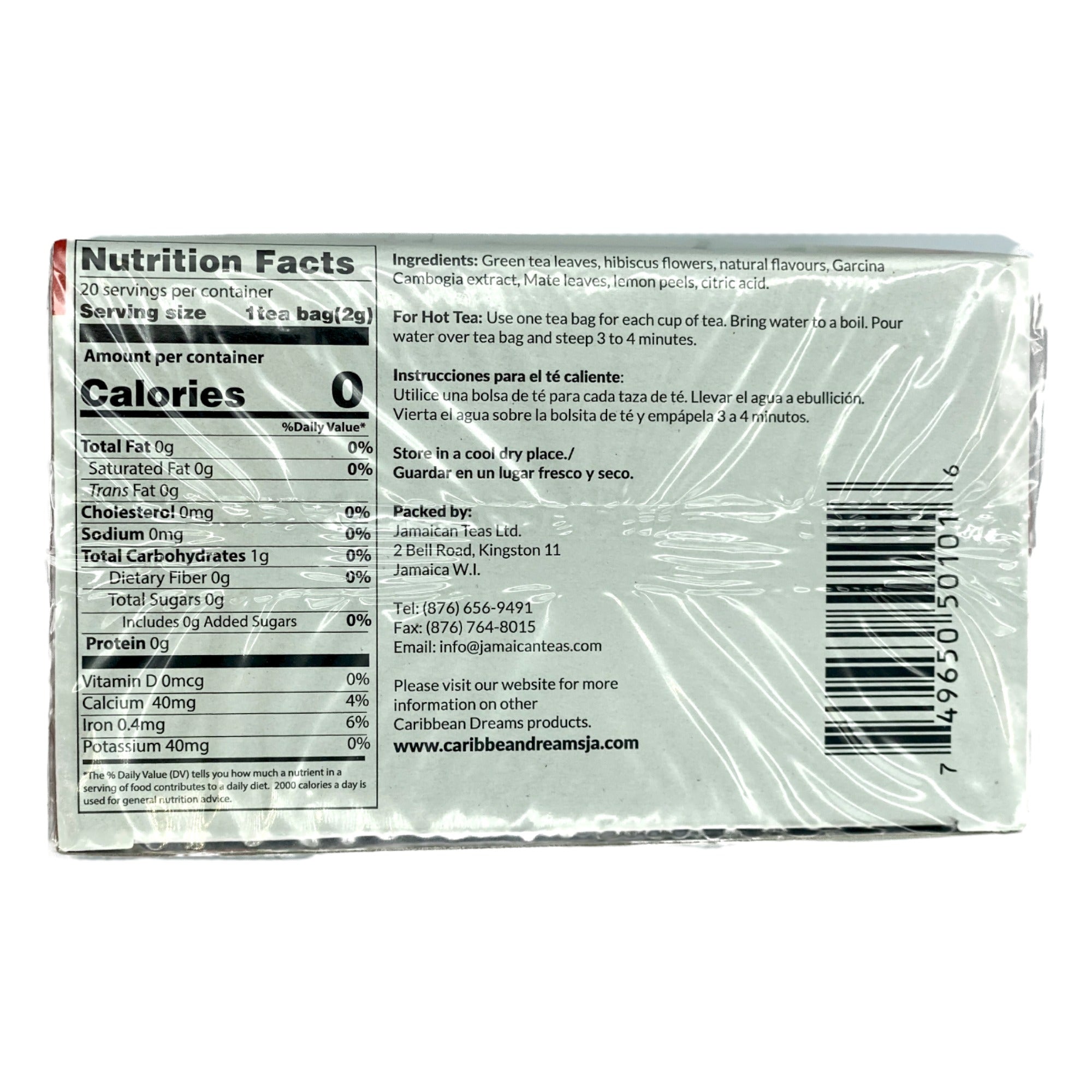 CARIBBEAN DREAMS SLIM ACTIVE 20 BAGS 40G (1.41 OZ)-01