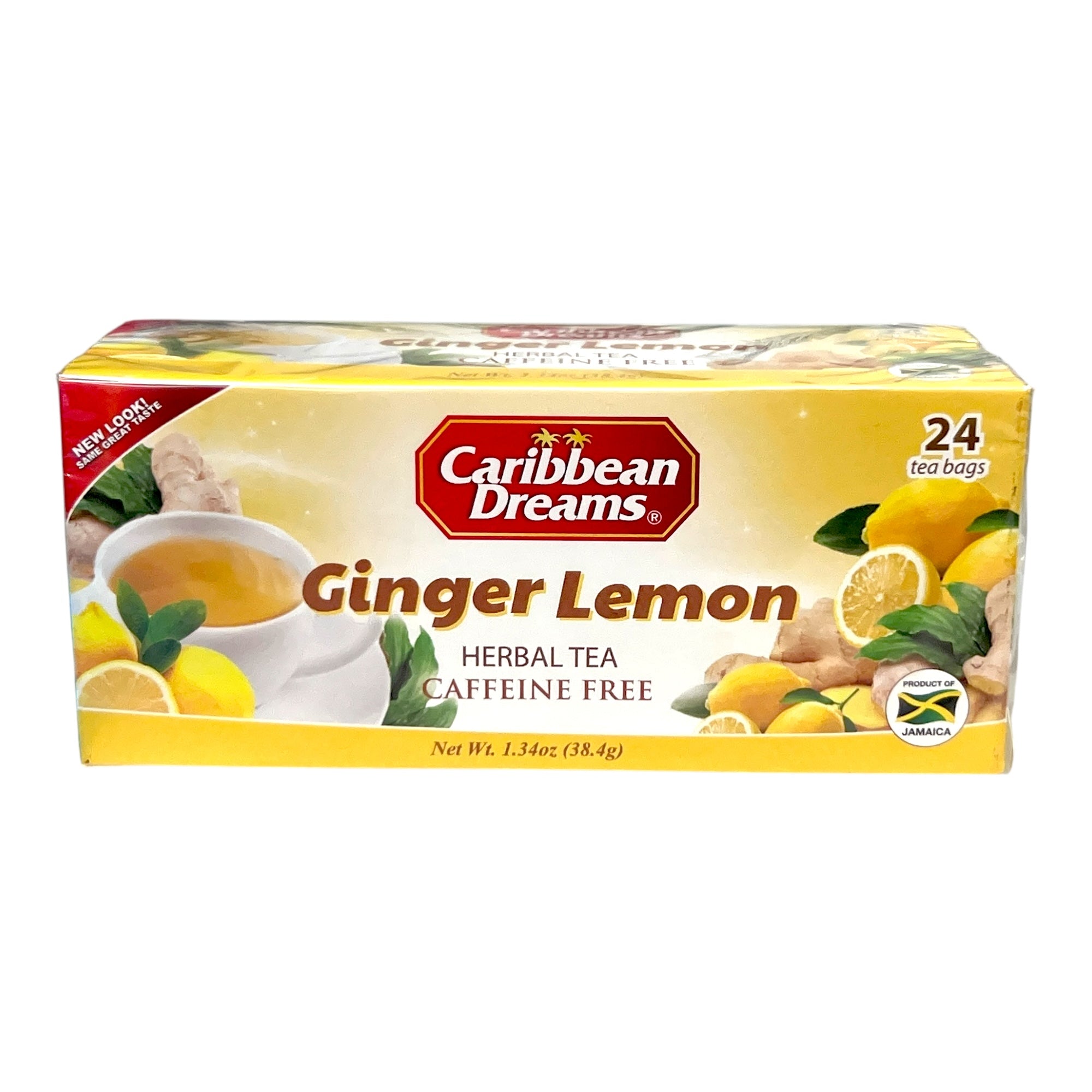 Caribbean Dreams Lemon Ginger 24 Tea Bags 38.4 G (1.34 0Z)