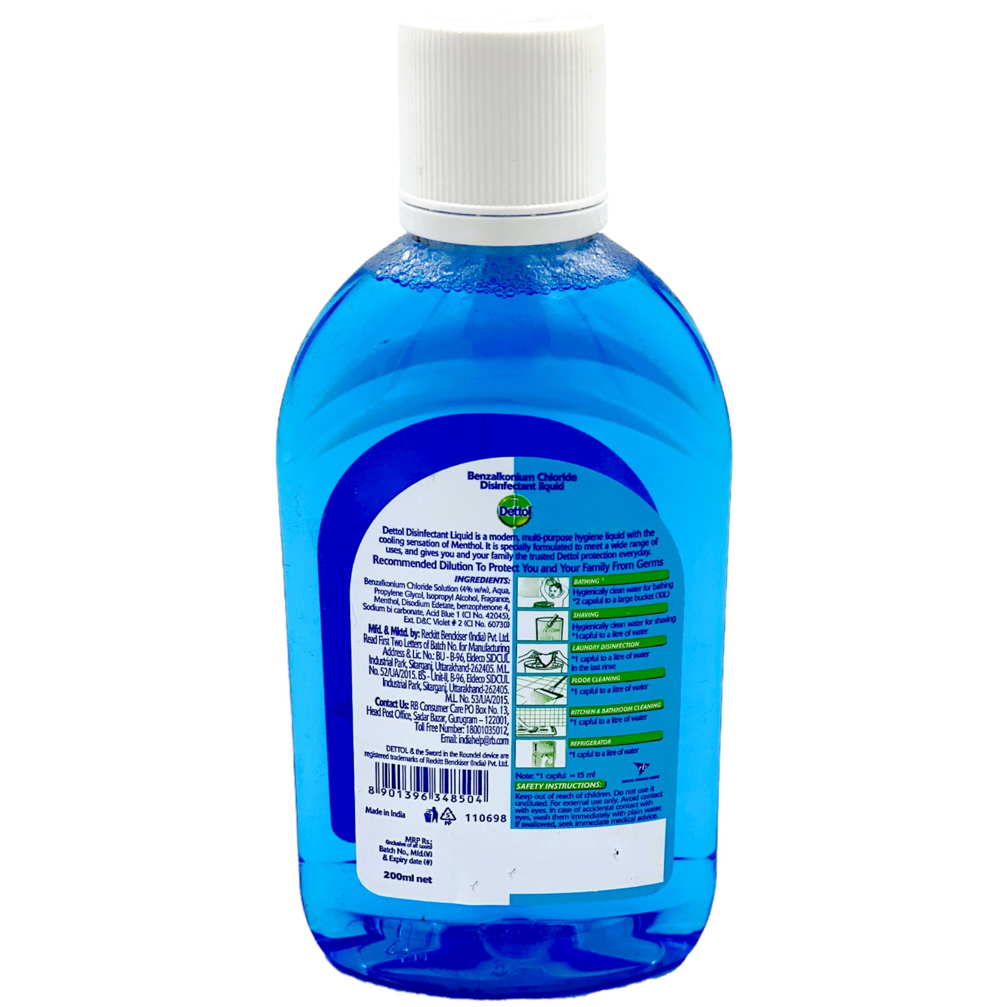DETTOL DISINFECTANT MENTHOL LIQUID 200 ML