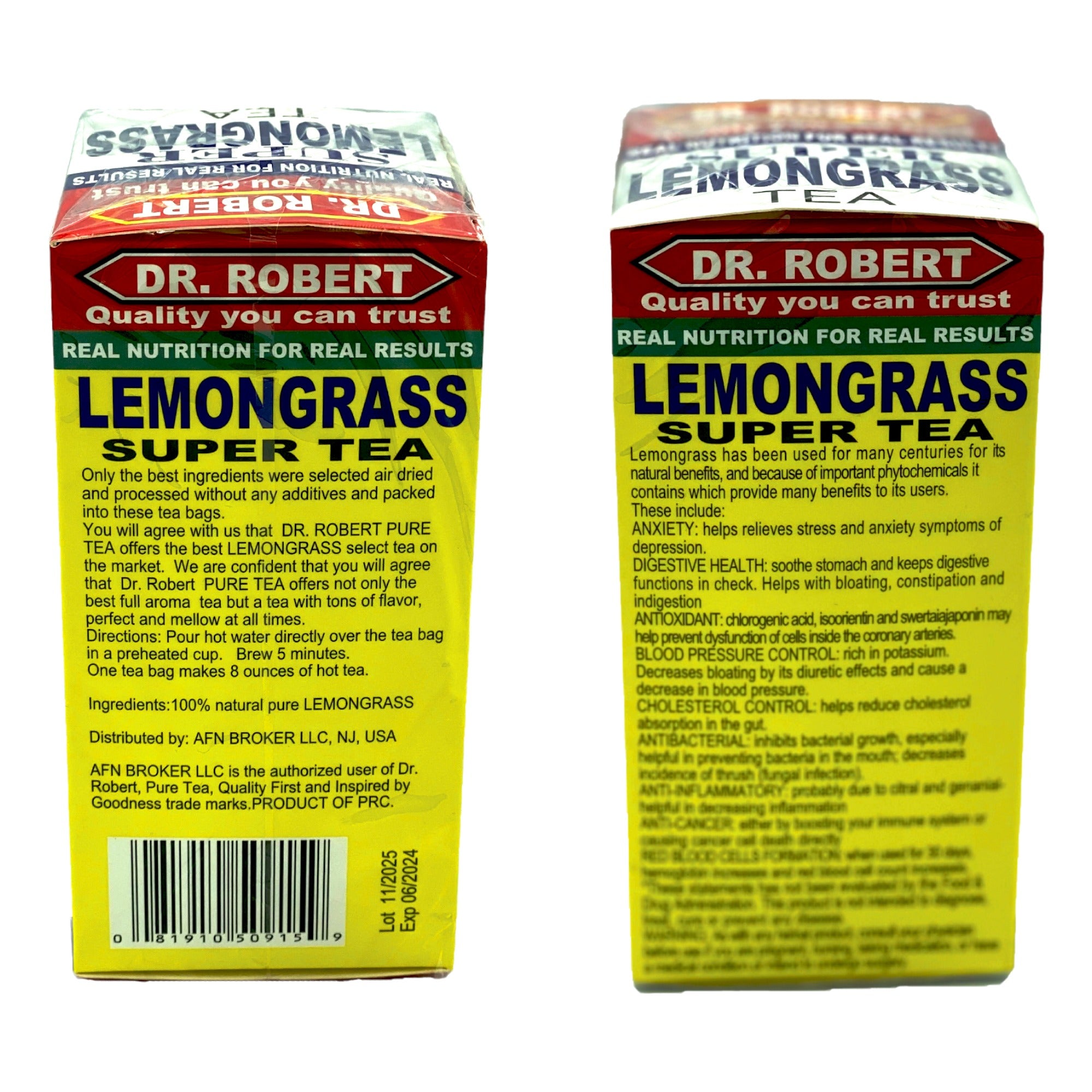 DR. ROBERTS LEMONGRASS (FEVER GRASS) TEA BAGS 15 30G