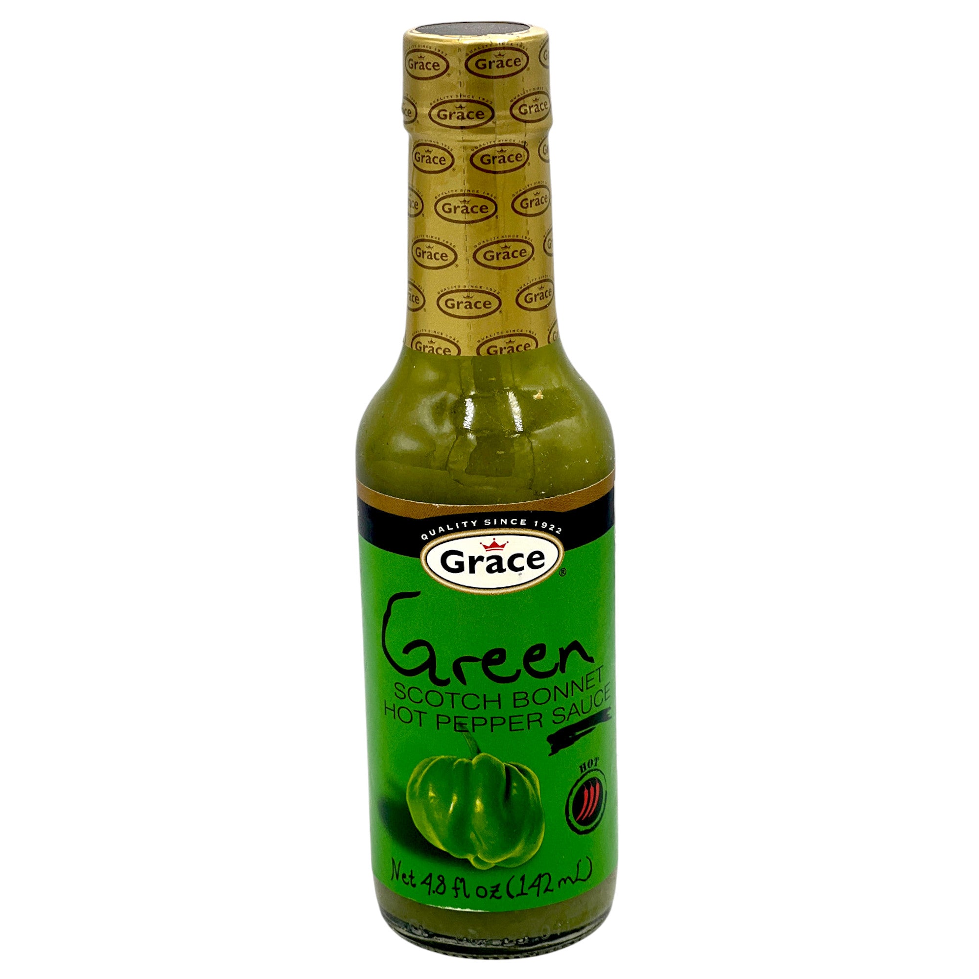 Grace Green Scotch Bonnet Hot Sauce 4.8 Oz. (142 Ml)