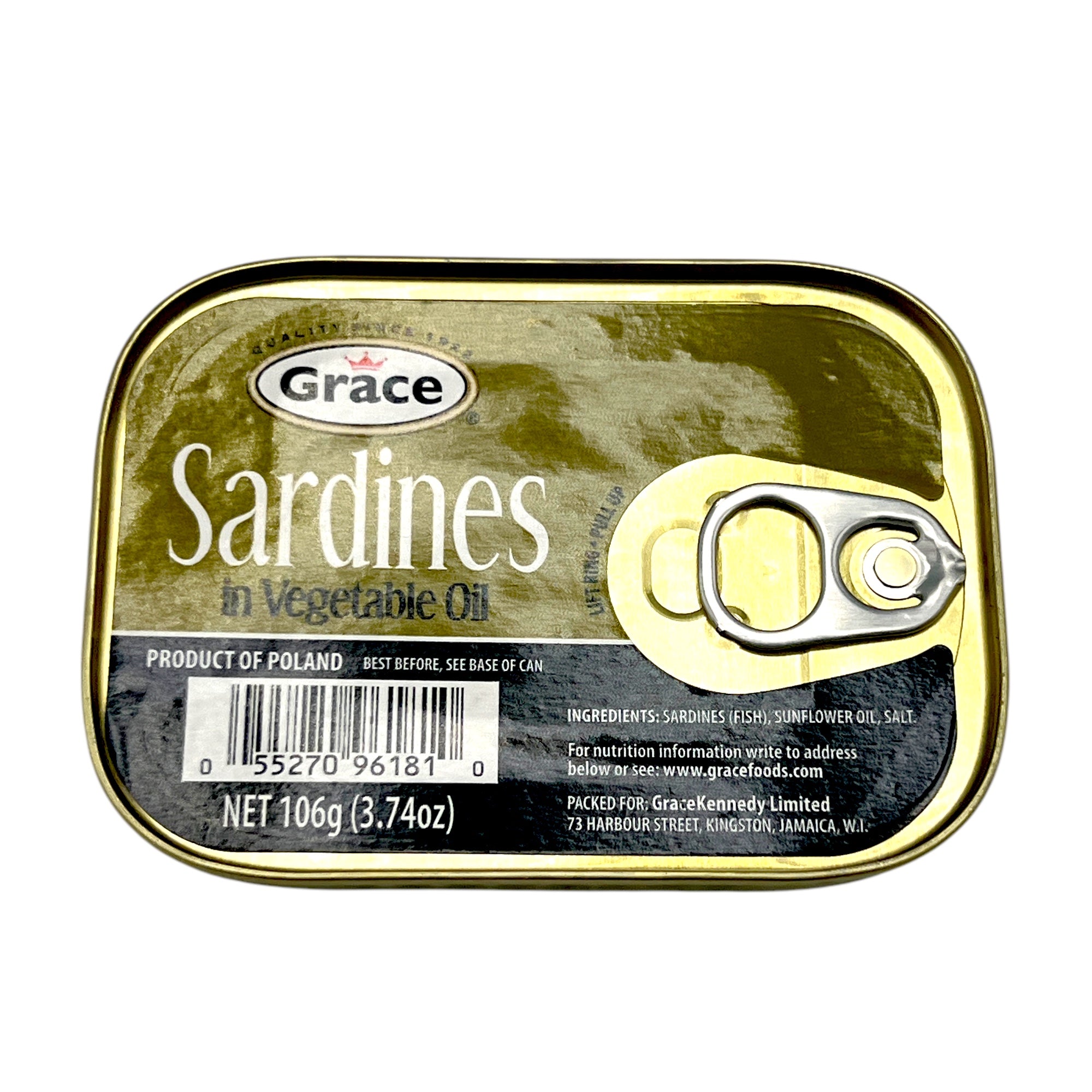Grace Sardines In Vegetable Oil 3.74 Oz (106 G)
