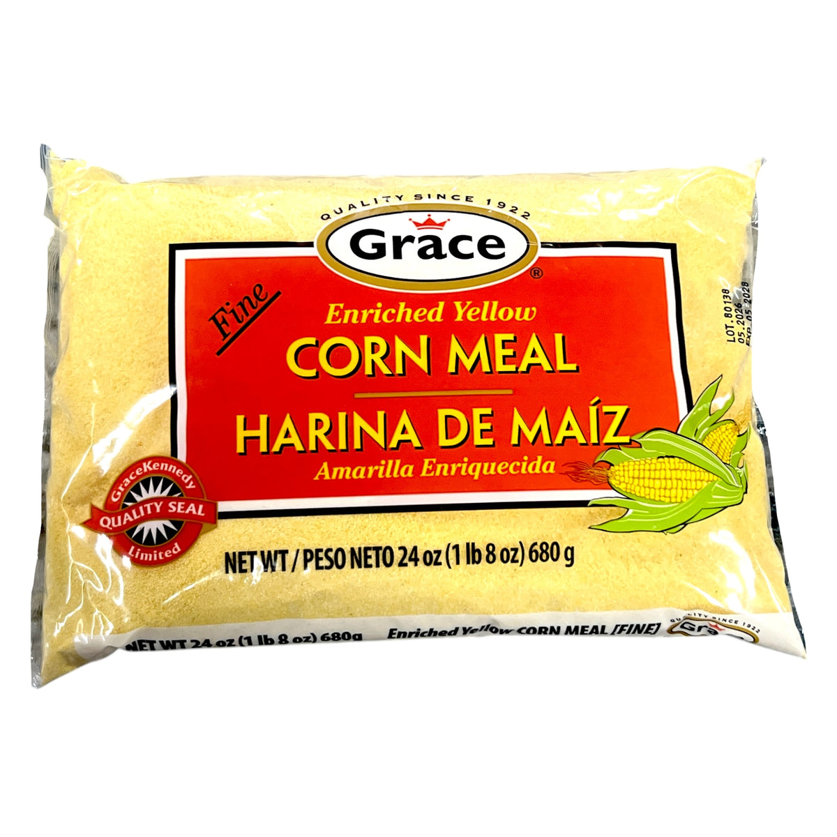 Grace Fine Yellow Cornmeal 24 OZ. (1 LB 8 Oz.)