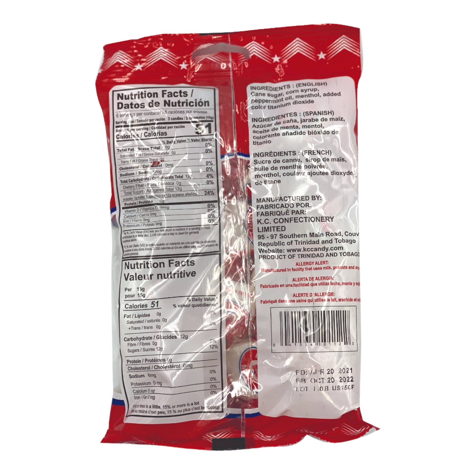 KC CANDY DINNER MINTS 3.2 OZ (90g)