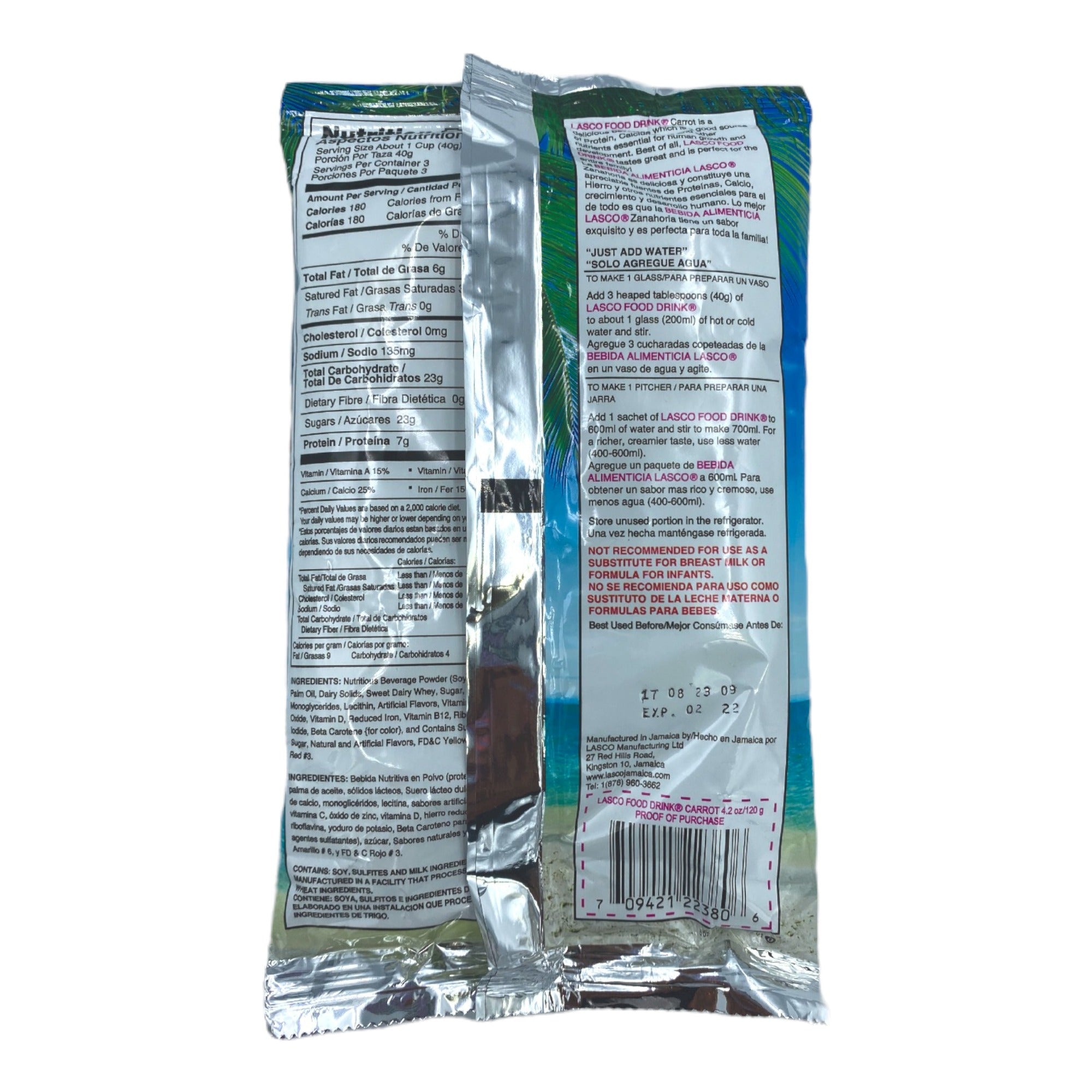 LASCO CARROT FOOD DRINK 4.2 OZ (120g)