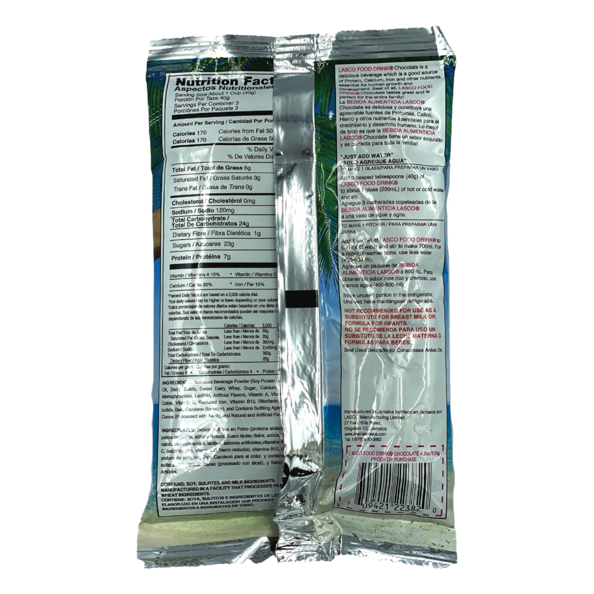 LASCO SOY FOOD DRINK CHOCOLATE MIX 4.2 OZ (120G)