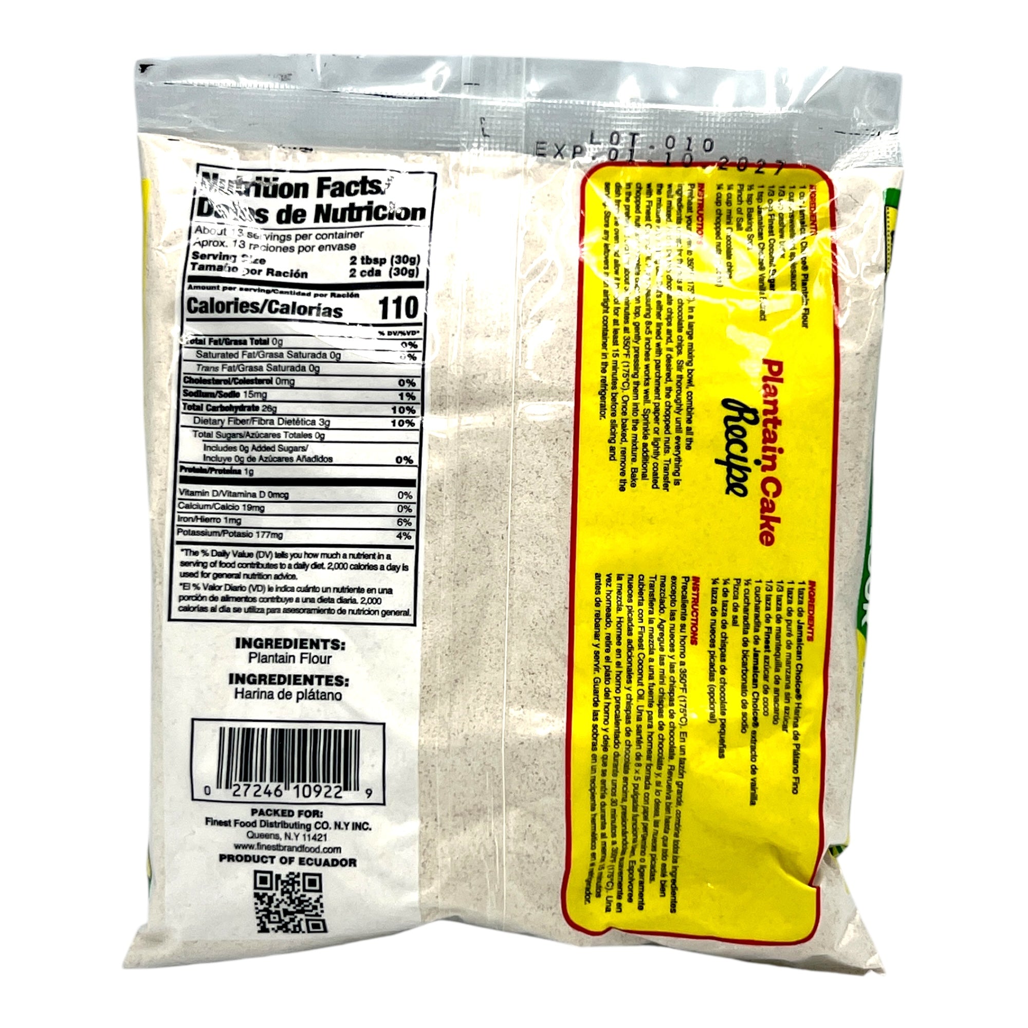 Jamaican Choice Plantain Flour 14 Oz