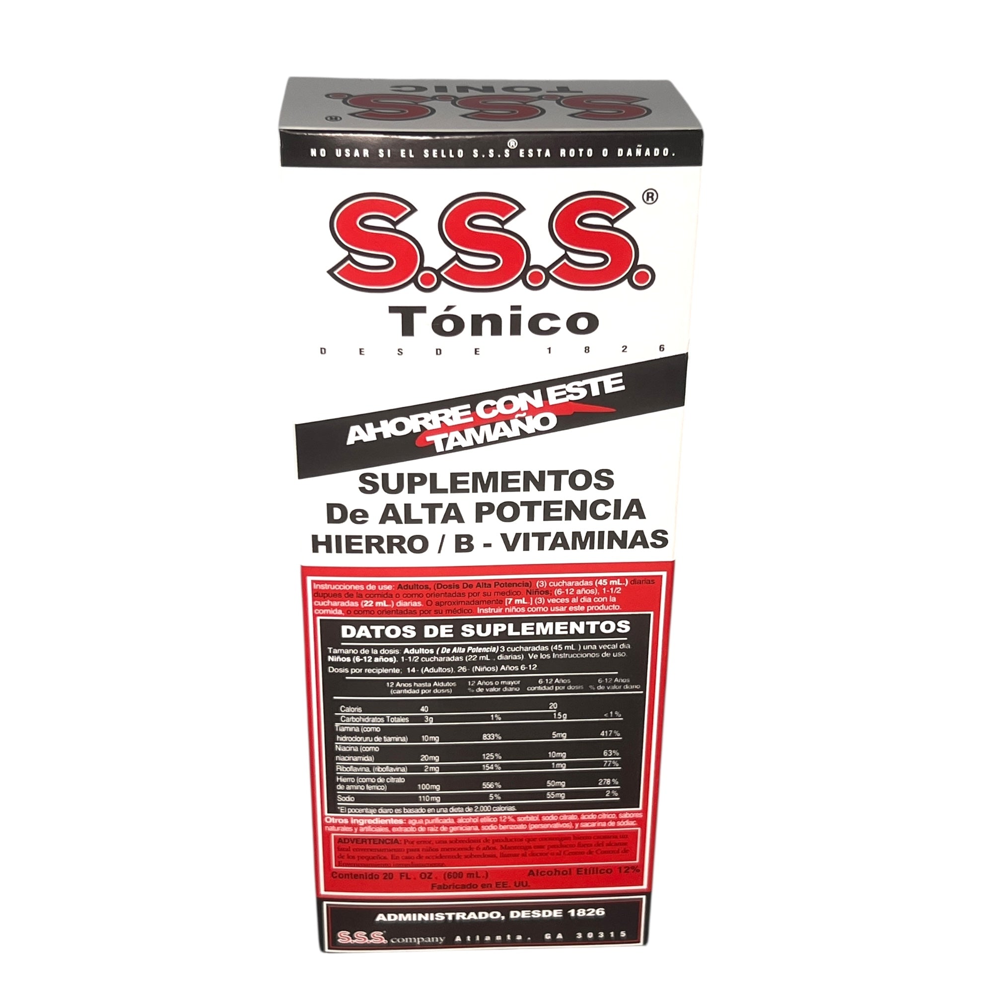 S.S.S. Tonic 20 Oz.