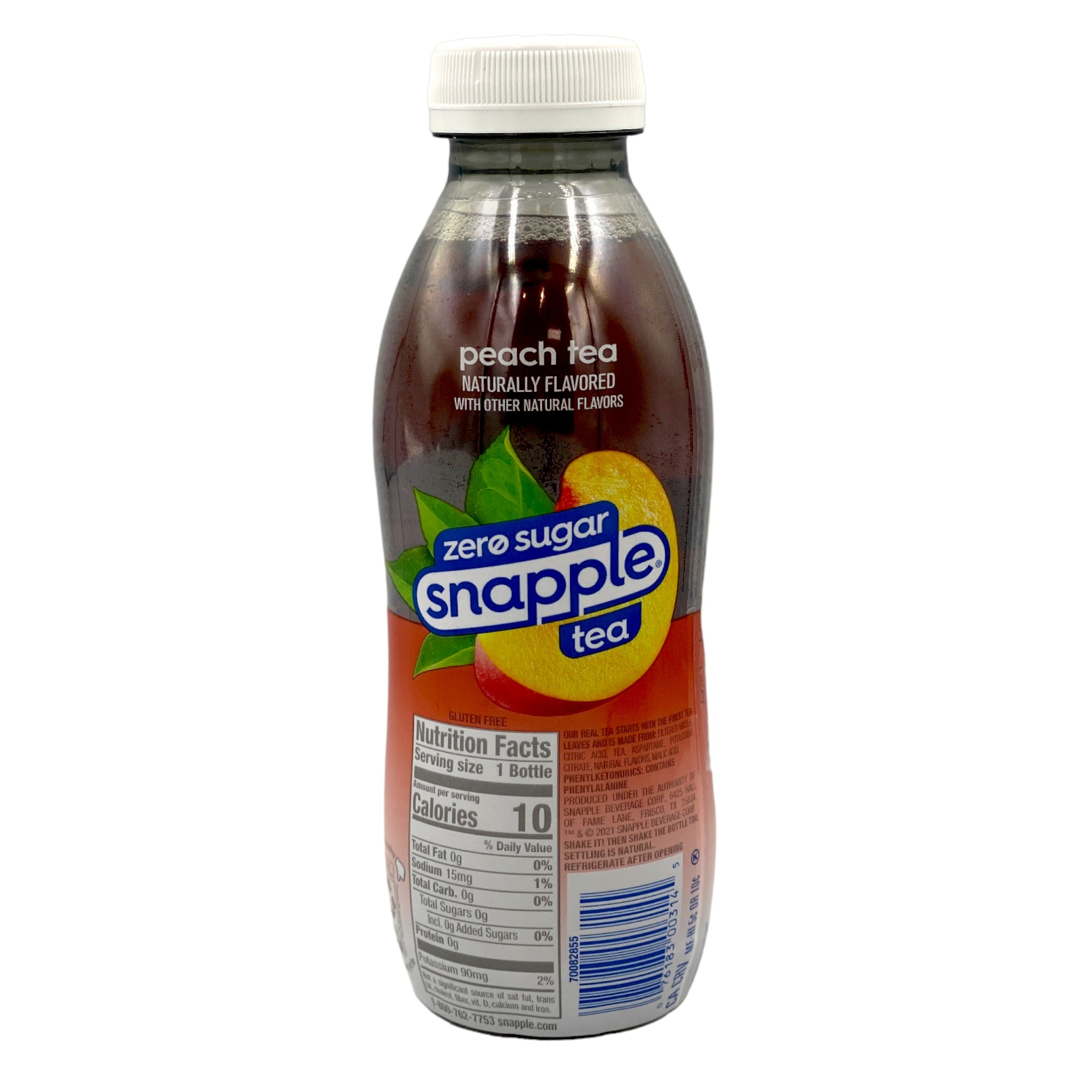SNAPPLE ZERO SUGAR SNAPPLE PEACH TEA 16 FL OZ.