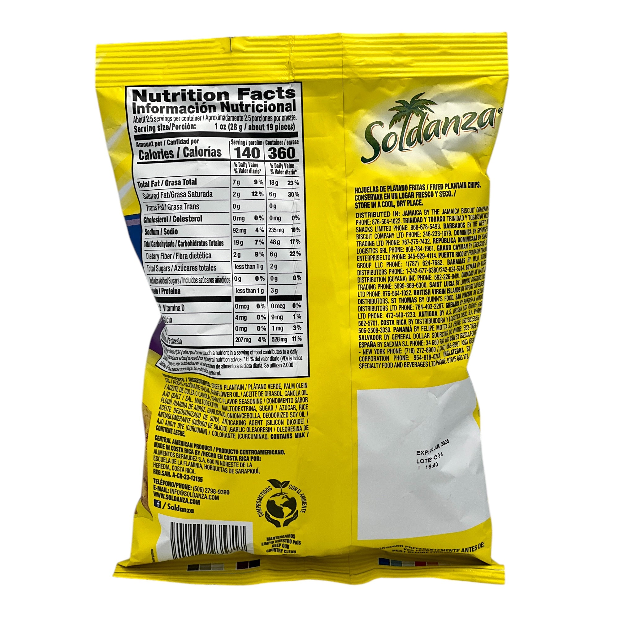 Soldanza Classic Platanitos Garlic Flavor 71 G