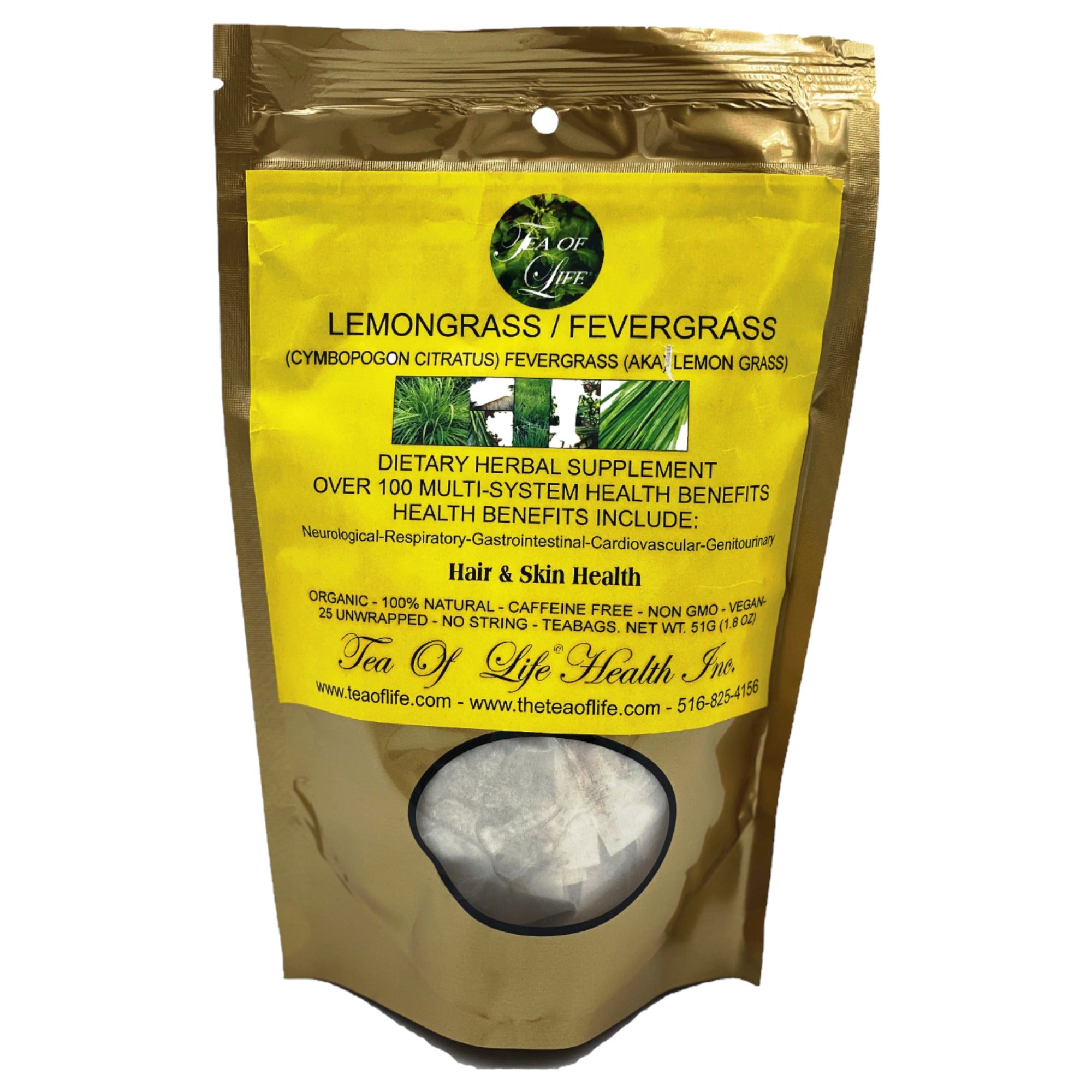 TEA OF LIFE LEMONGRASS / FEVERGRASS (25 BAGS)