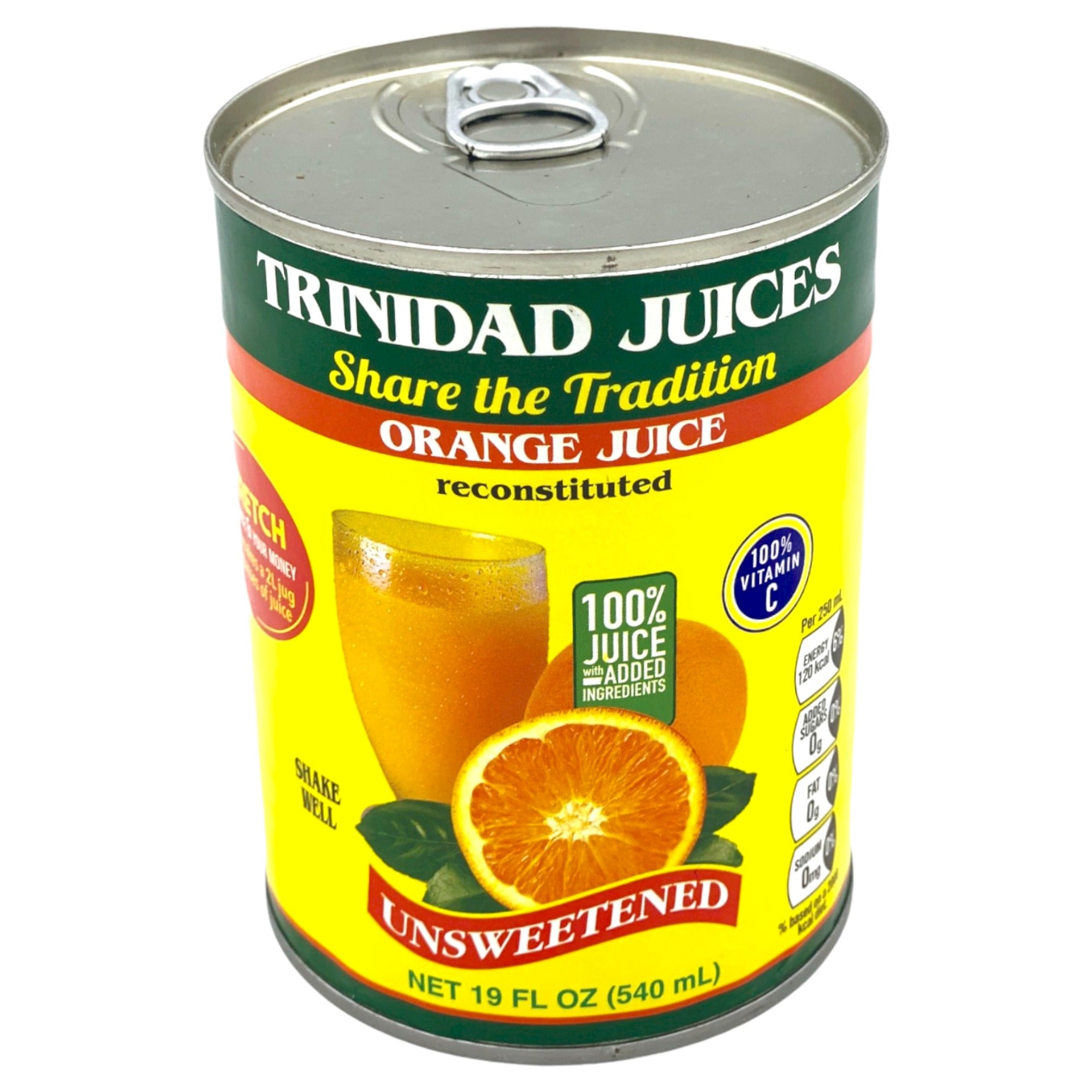 TRINIDAD ORANGE JUICE UNSWEETENED 19 OZ
