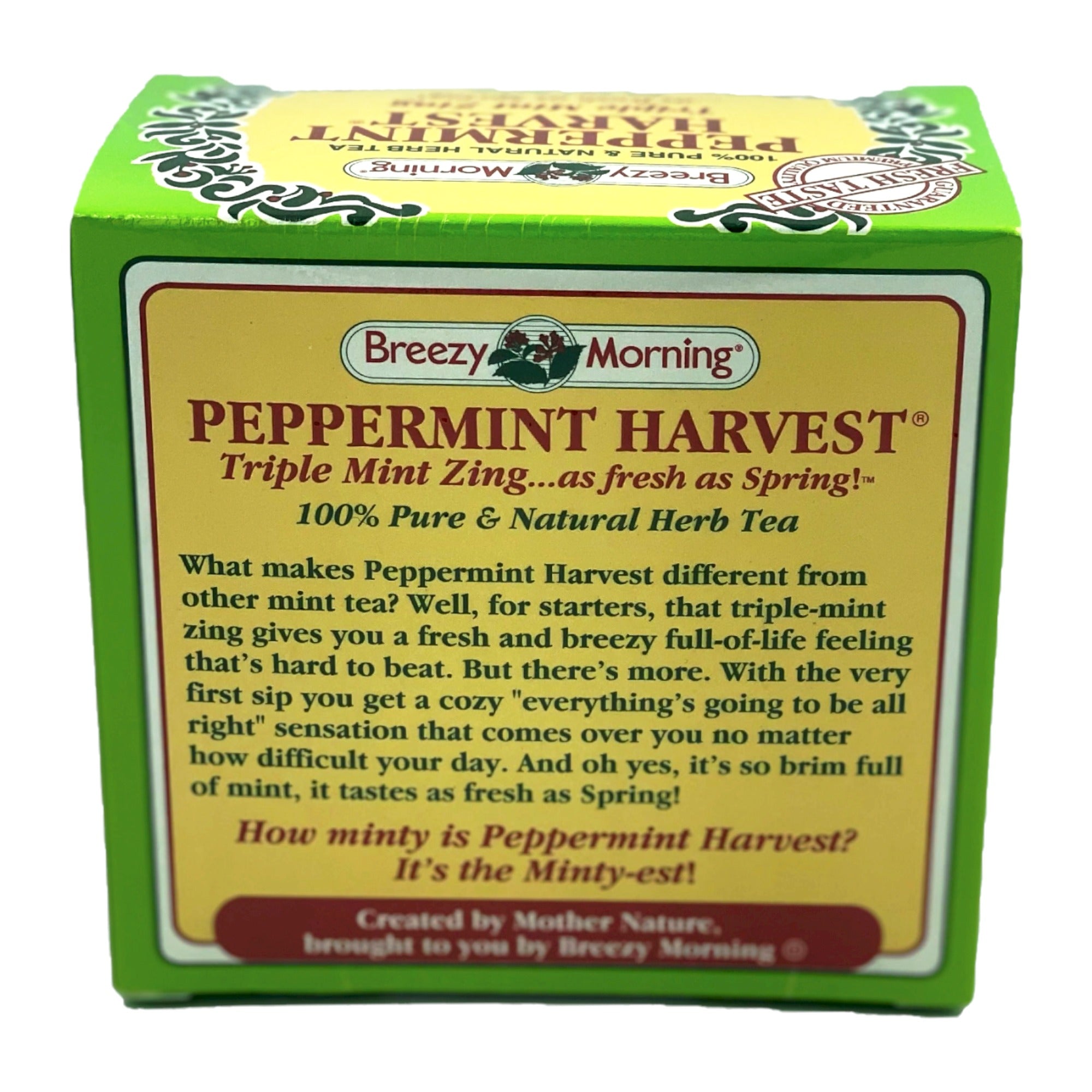 BREEZY MORNING PEPPERMINT HARVEST HERBAL TEA - 20 TEA BAGS (1.2 OZ)