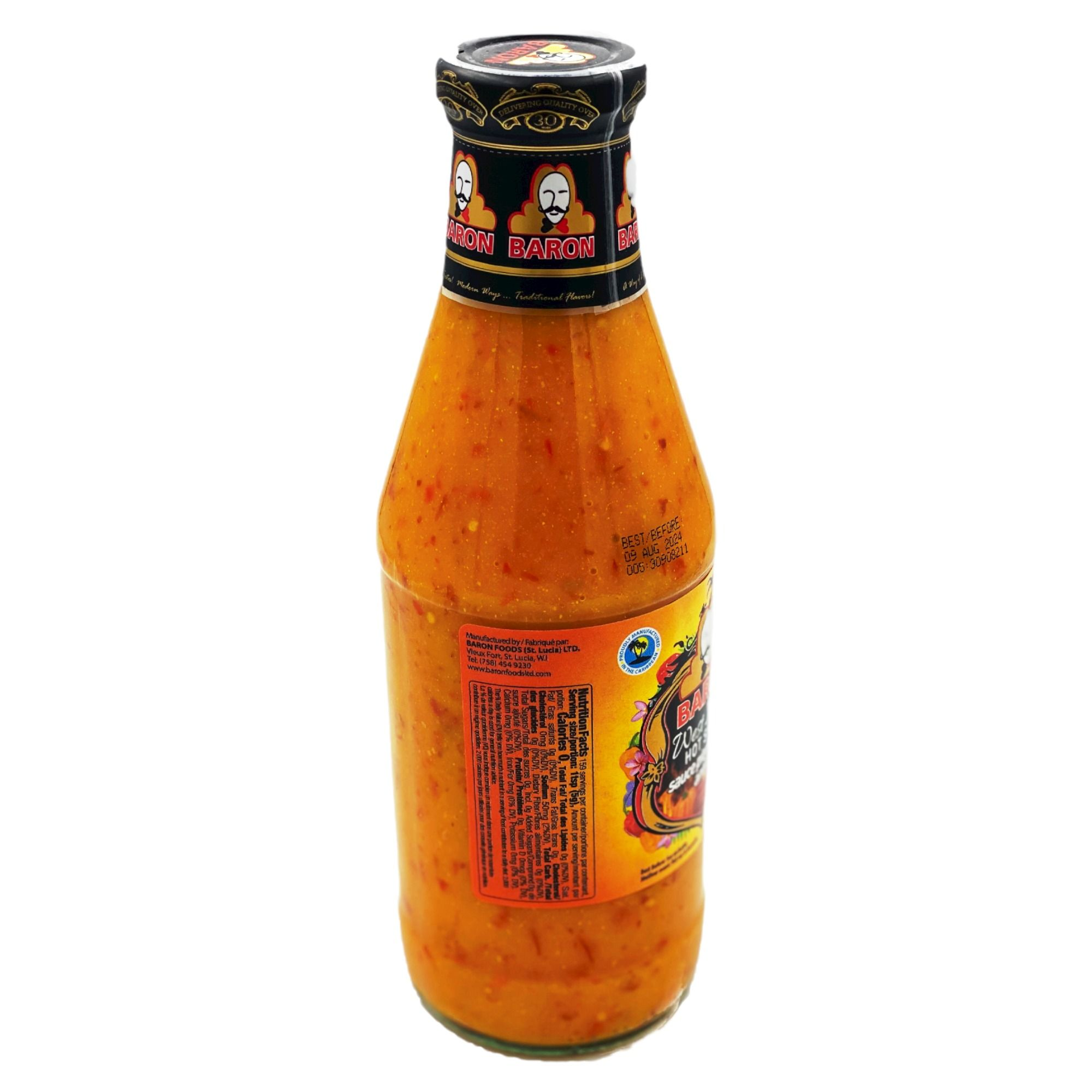 BARON WEST INDIAN HOT SAUCE 28 OZ