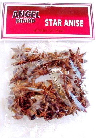 ANGEL BRAND STAR ANISE 28 GM 

ANGEL BRAND STAR ANISE 28 GM: available at Sam's Caribbean Marketplace, the Caribbean Superstore for the widest variety of Caribbean food, CDs, DVDs, and Jamaican Black Castor Oil (JBCO). 