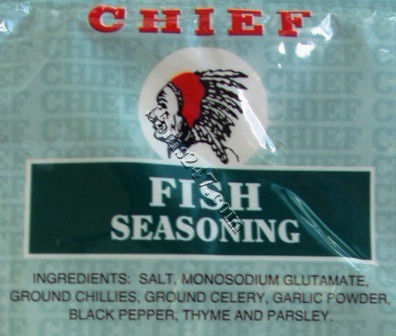 CHIEF FISH SEASONING 40 G 

CHIEF FISH SEASONING 40 G: available at Sam's Caribbean Marketplace, the Caribbean Superstore for the widest variety of Caribbean food, CDs, DVDs, and Jamaican Black Castor Oil (JBCO). 