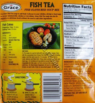 GRACE FISH TEA SOUP MIX 

GRACE FISH TEA SOUP MIX: available at Sam's Caribbean Marketplace, the Caribbean Superstore for the widest variety of Caribbean food, CDs, DVDs, and Jamaican Black Castor Oil (JBCO). 