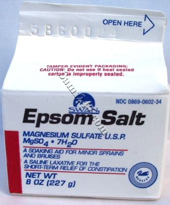SWAN EPSOM SALT 

SWAN EPSOM SALT: available at Sam's Caribbean Marketplace, the Caribbean Superstore for the widest variety of Caribbean food, CDs, DVDs, and Jamaican Black Castor Oil (JBCO). 