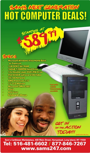 This is a fully-loaded PC, with Microsoft Office 2007, anti-virus software, and Roxio CD writer.  The R24 PC comes with a 17-inch LCD monitor and an AMD 2.1G processor.
