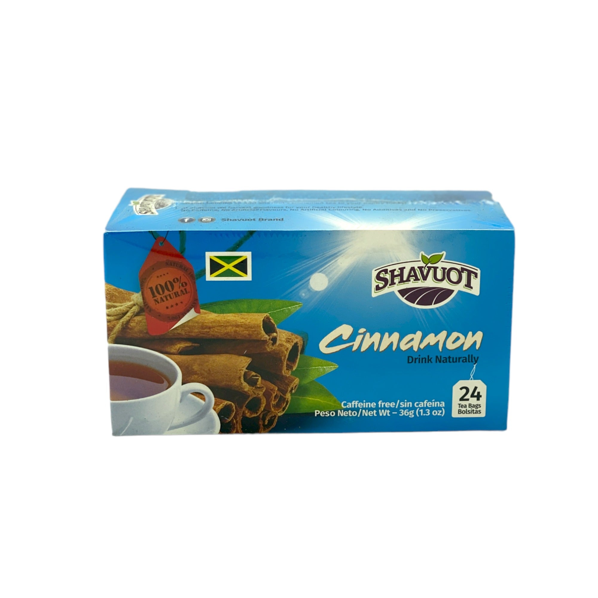 SHAVUOT CINNAMON TEA 24 TEA BAGS 1.3 OZ